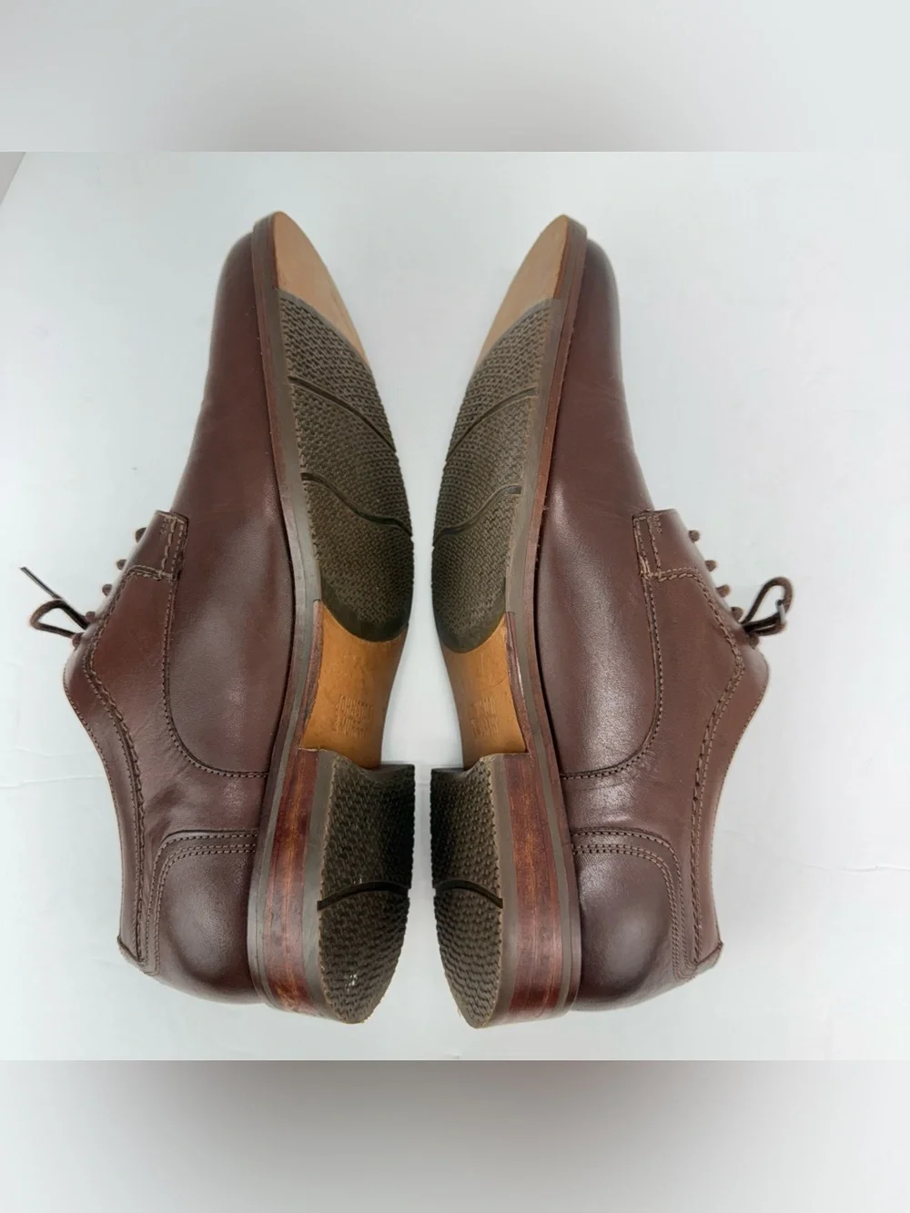 Johnston & Murphy size 11 Men’s Brown Leather Lace Up Derby Dress Shoes